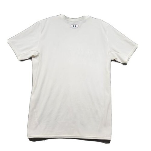 Under Armour Polo Shirt Mens 2XL White TShirt HeatGear Short Sleeve - Picture 16 of 16